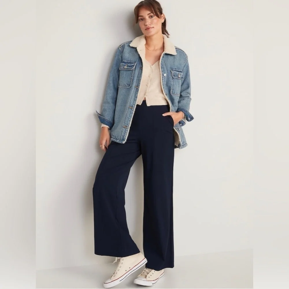 NWT! Navy High-Waisted PowerSoft Wide-Leg Pants for Women-  Multiple 🧿
